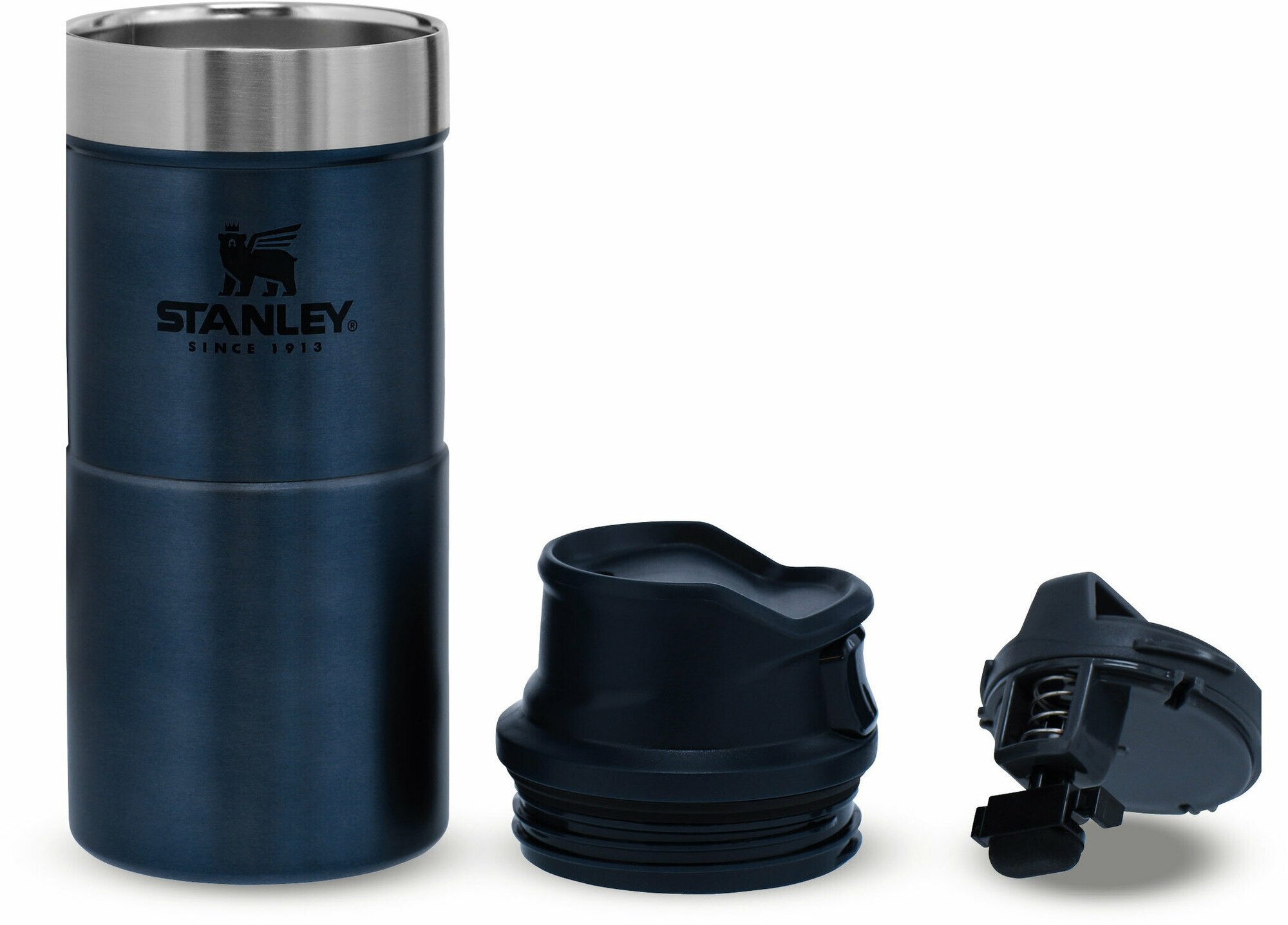 Термокружка STANLEY Classic One Hand 2.0, 0.35 л, cиний - фотография № 9