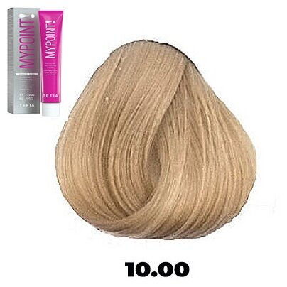 Краска для волос Tefia Mypoint Крем - краска для волос 60мл, Цвет 10-00 Экстра светлый блондин натуральный для седых волос