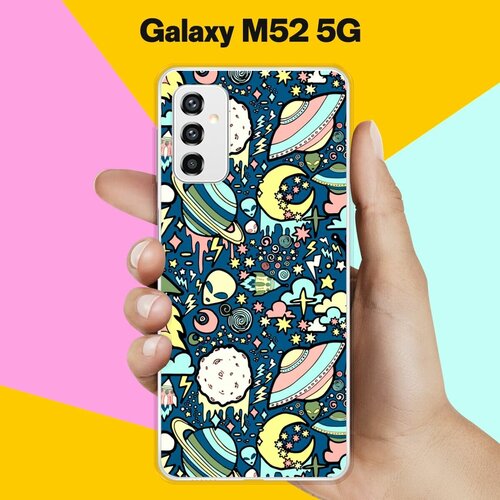 Силиконовый чехол на Samsung Galaxy M52 5G Астронавт 20 / для Самсунг Галакси М52