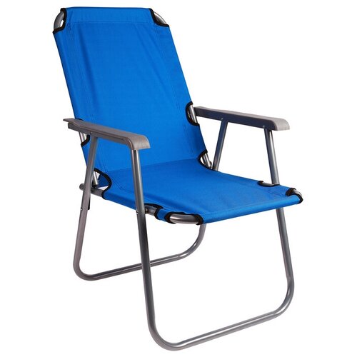 Кресло туристическое, с подлокотниками, до 100 кг, размер 55 х 46 х 84 см, цвет синий