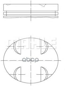 005 24 00_Поршень! 92.9X50.83x22 (1) Mb X164/W221 3.5 M272 05> Mahle/Knecht арт. 0052400