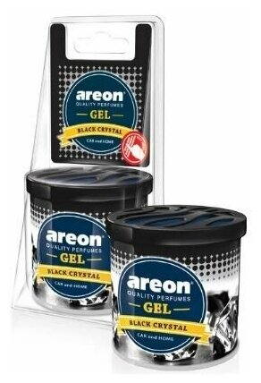Освежитель воздуха "AREON" GEL CAN BLISTER Black Cristal/Черный кристалл, жестян. банка 704-GCB-05