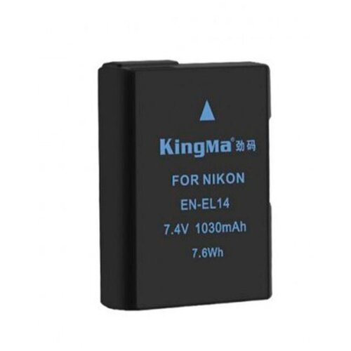 Аккумулятор KingMa EN-EL14 для камер Nikon, 1030 mAh аккумулятор kingma en el15h с защитным кейсом 2400 мач