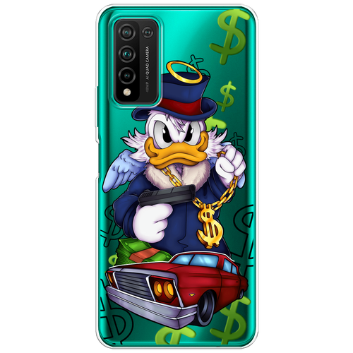 Силиконовый чехол на Honor 10X Lite / Хонор 10X Лайт Scrooge McDuck with a Gold Chain, прозрачный силиконовый чехол на honor 50 lite хонор 50 лайт scrooge mcduck with a gold chain прозрачный