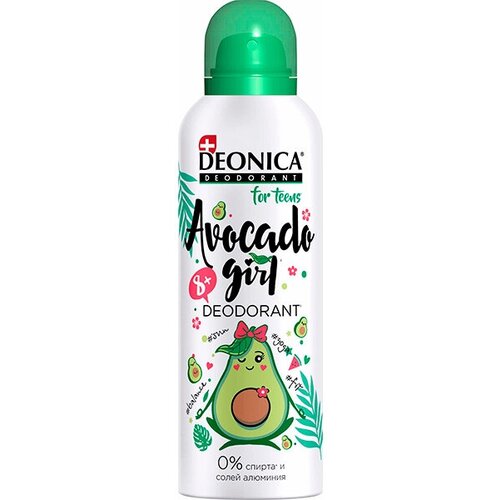 Набор из 3 штук Дезодорант DEONICA FOR TEENS 125мл спрей Avocado Girl 8+ дезодорант спрей deonica дезодорант avocado girl for teens спрей