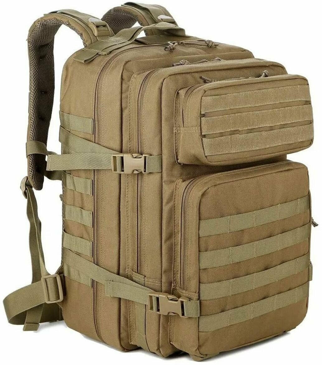 Рюкзак тактический туристический походный военный 45л / Рюкзак для охоты и рыбалки / хаки