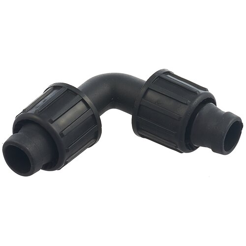 Угловое соединение для капельного полива d16мм СКЛ-У16ЛЛ черного цвета для поворота трубки на 90 градусов Износостойкий пластик в качестве матери 305₽