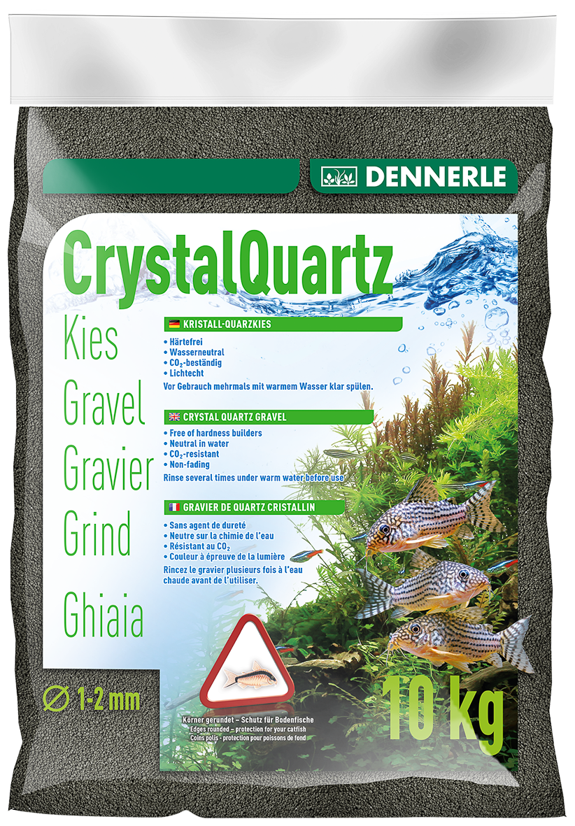 Грунт Dennerle Kristal-Quarz черный, 1-2 мм, 10 кг