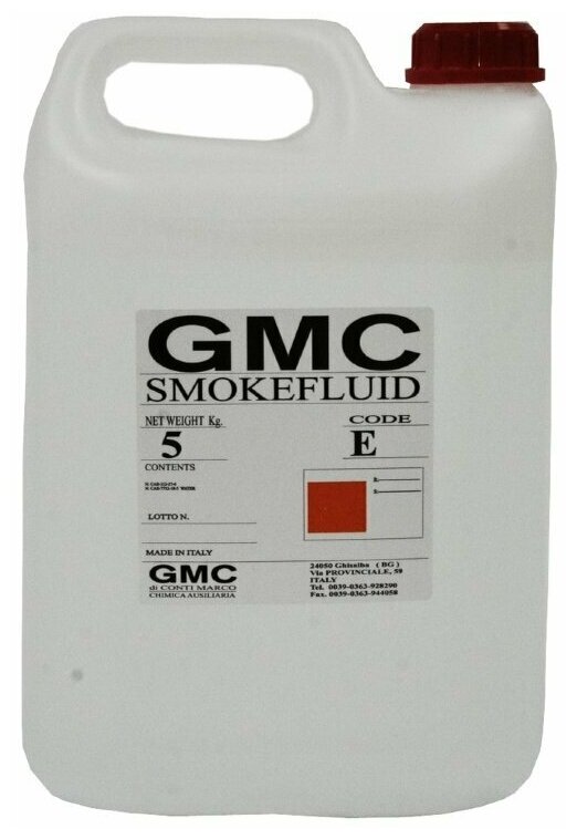 GMC SmokeFluid/E жидкость для дыма 5 л, среднего рассеивания, Италия