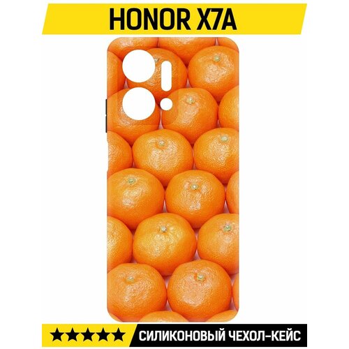 Чехол-накладка Krutoff Soft Case Мандаринки для Honor X7a черный