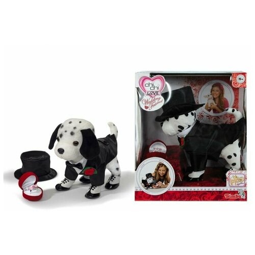 интерактивные игрушки собачка шагачка на поводке далматин Игрушка Chi Chi Love Собачка Далматинец жених.