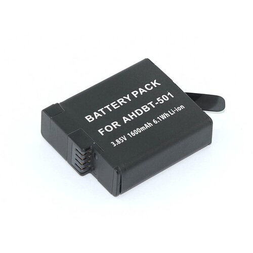 Аккумуляторная батарея AABAT-001 для видеокамеры GoPro HERO 5, 6, 7 3.85V 1600mAh Li-ion крышка аккумулятора gopro replacement door atiod 001 белый