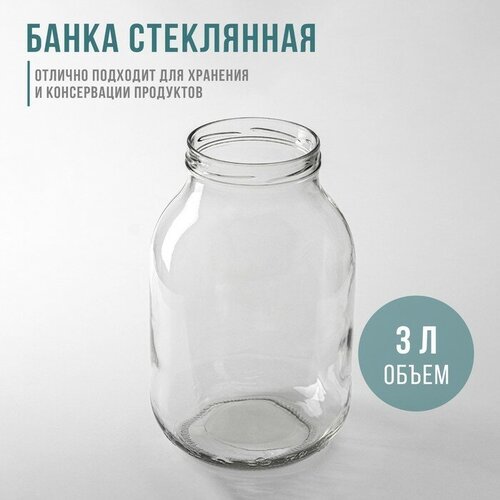 Банка стеклянная, ТО-100 мм, 3 л