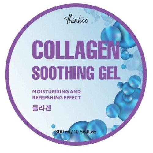 Thinkco Гель универсальный для лица и тела с коллагеном - Collagen soothing gel, 300мл гель с коллагеном thinkco collagen soothing gel 300 мл