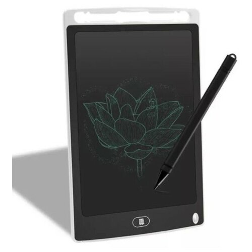фото Wellywell графический планшет с экраном для заметок и рисования goodly writing tablet, интерактивный, сенсорный с lcd дисплеем, 8.5 дюймов, белый