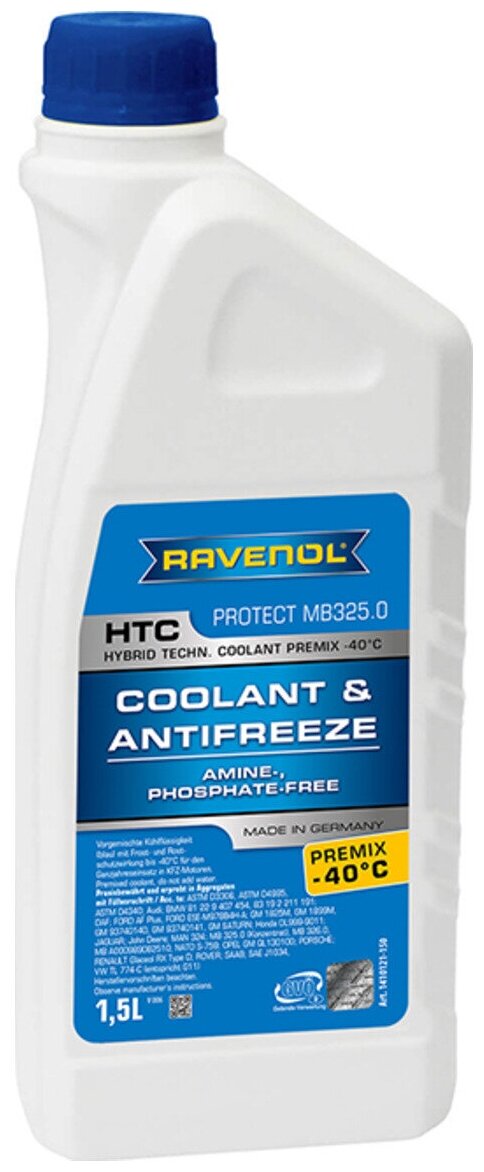 RAVENOL  RAVENOL HTC - PROTECT MB 325.0 PREMIX -40C 4014835755710