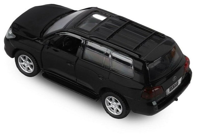 Машина "автопанорама" Lexus LX570, черный, 1/43, инерция, в/к 17,5*12,5*6,5 см