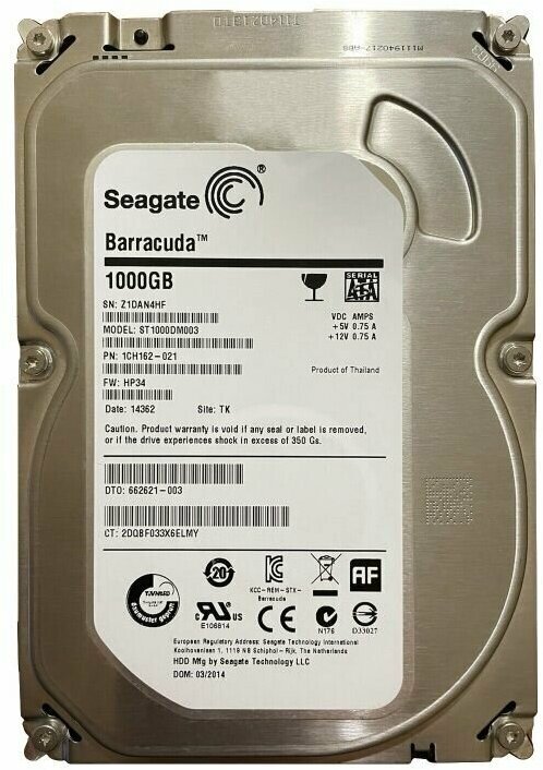 Внутренний жесткий диск Seagate ST1000DM003 1 Тб