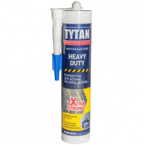 клей монтажный каучуковый tytan professional heavy duty бежевый 100 мл туба на блистере Клей монтажный TYTAN Professional HEAVY DUTY (310мл)