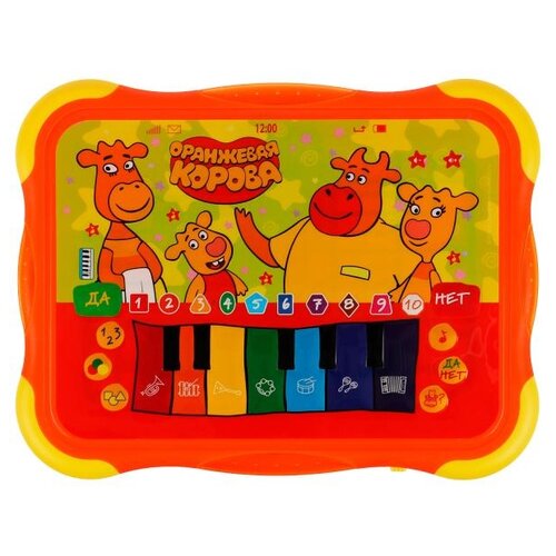 планшет пианино умка 100 песен загадок и звуков световые эффекты ht803 r Планшет Умка Оранжевая корова ZY770277-F, красный