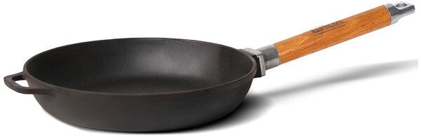 Сковорода чугунная со съемной ручкой 28см