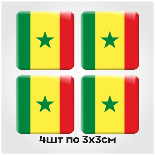 Наклейки на телефон 3D стикеры на чехол Сенегал 3х3см 4шт 3d наклейки стикеры на телефон или ноутбук маршалловы острова 3х3см 4шт