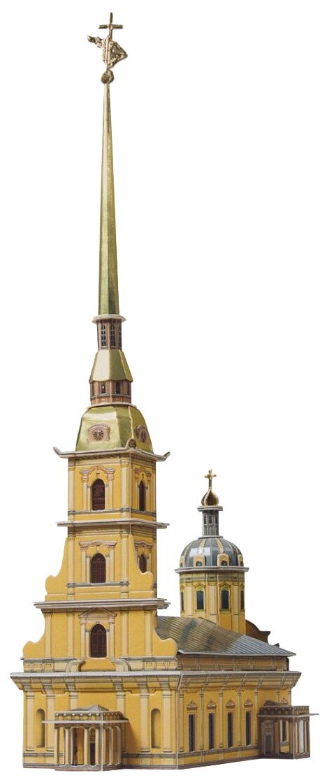 Сборная модель Умная Бумага Петропавловский собор (двойной картон) (100) 1:400