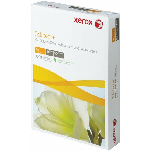 Бумага для цветной лазерной печати Xerox Colotech Plus А4 90 г/м2 500 листов 110855 (1) бумага iq smooth а4 90 г м2 500 л класс а австрия белизна 170% cie