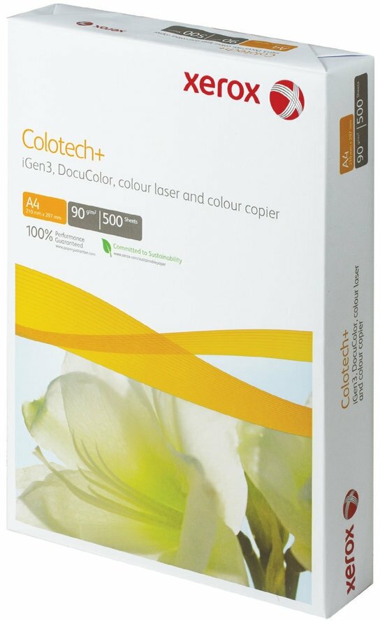 Бумага для цветной лазерной печати Xerox Colotech Plus А4 90 г/м2 500 листов 110855 (1)