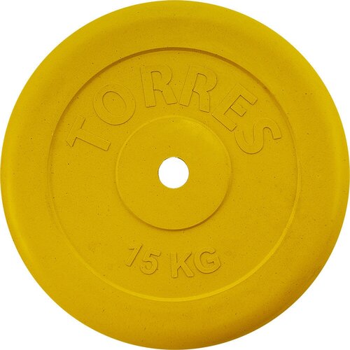 Диск TORRES PL504215 15 кг 1 шт. желтый диск torres pl50705 pl50405 5 кг 1 шт красный