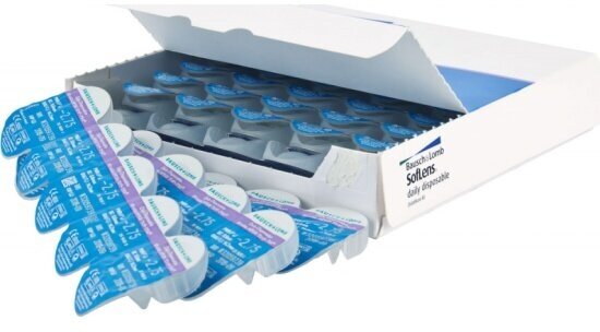 Контактные линзы soflens daily disposable 90 шт 8,6, -3,25 bausch+lomb Bausch & Lomb - фото №3