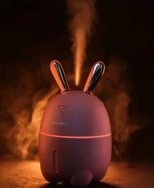 Аромадиффузор ультразвуковой Humidifier Rabbit Портативный Зайка, для дома, Ультразвуковой увлажнитель, розовый - фотография № 7