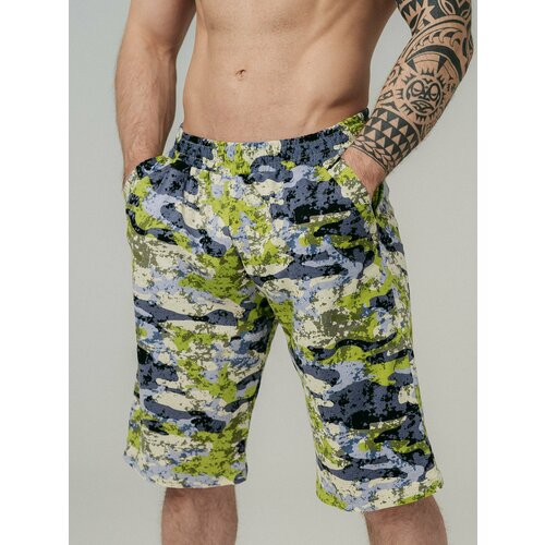 фото Шорты aristarhov, размер 50, бежевый, зеленый