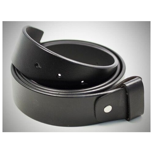 фото Ремень натуральная кожа, металл, размер 52, длина 125 см., черный нет бренда