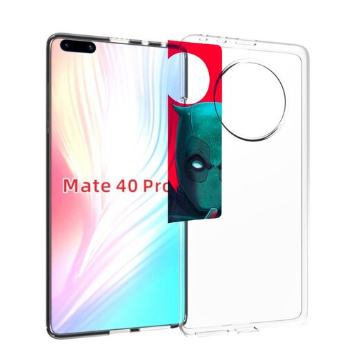 Чехол MyPads дедпул-в-сердце для Huawei Mate 40 Pro (NOH-NX9) задняя-панель-накладка-бампер