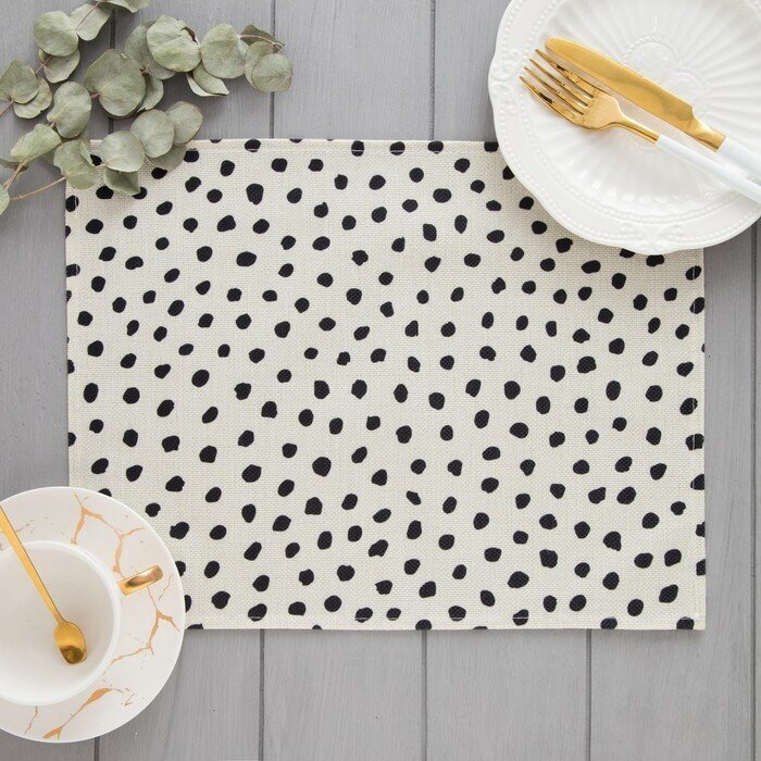 фото Доляна Салфетка декоративная "Горох" 30*40см,100% п/э