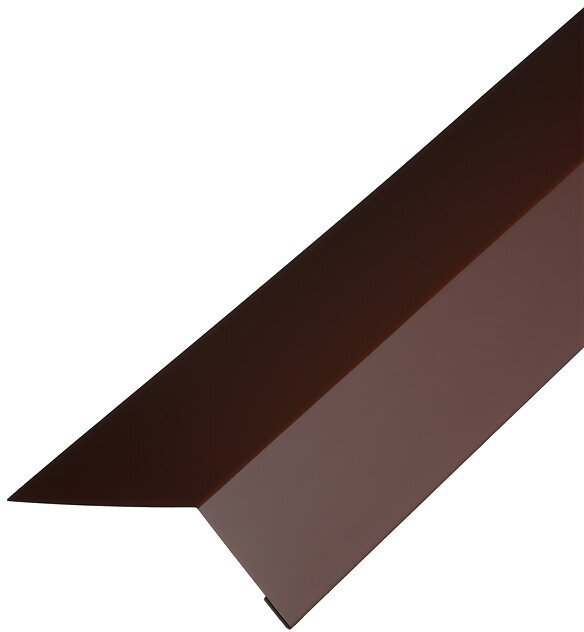 Планка карнизная для гибкой черепицы Grand Line 100х60 мм 2 м коричневая RAL 8017