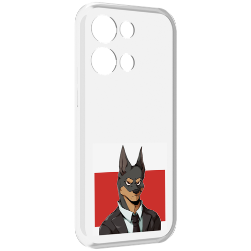 Чехол MyPads офисный работник собака для OPPO Reno8 Pro задняя-панель-накладка-бампер
