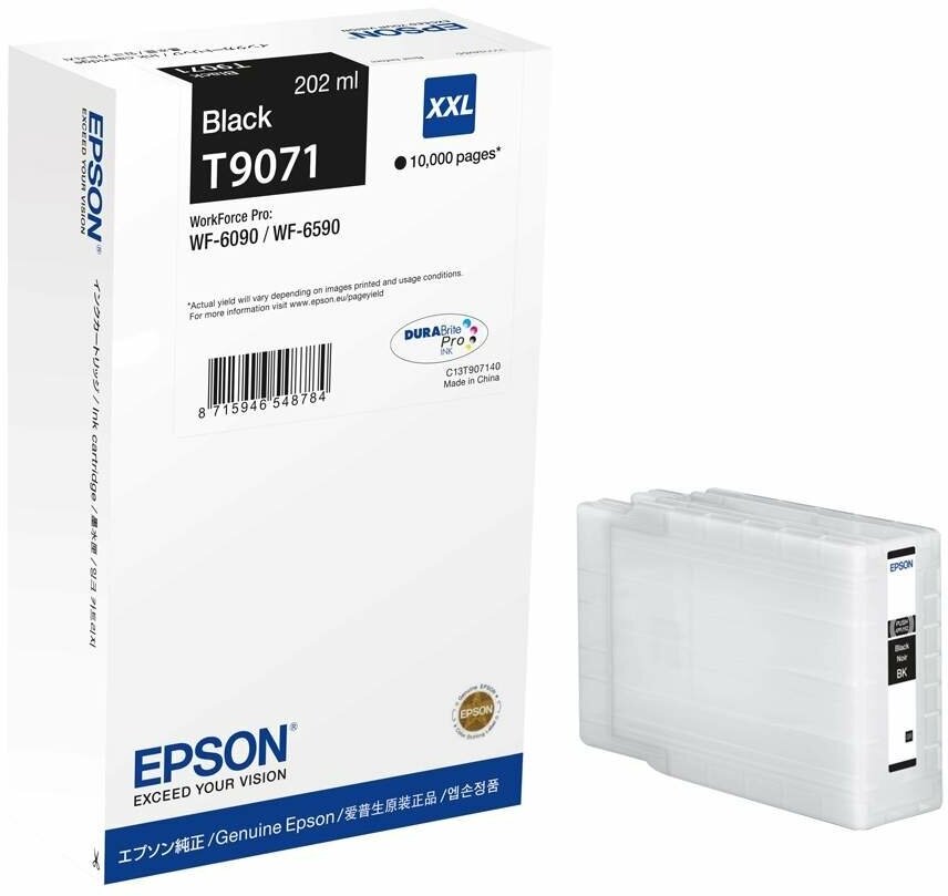 Картридж Epson C13T907140 для Epson WorkForce WF-6090DW WF-6590DWF черный 10000стр - фото №4