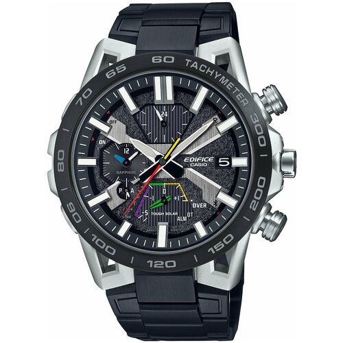 Наручные часы CASIO EQB-2000DC-1A, черный, серебряный наручные часы casio edifice eqb 2000dc 1a черный