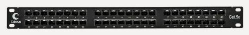 Изображение товара Патч-панель Cabeus PLHD-48-Cat.5e-Dual 19", 1U, Cat 5e, 48 портов RJ45 (8p8c), неэкранированная, Dual IDC (110/KRONE)