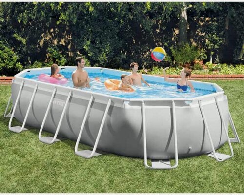 Изображение товара Каркасный овальный бассейн 26796 Intex Prism Frame (Интекс Призм Фрейм) 503*274*122 см, картриджный фильтр, аксессуары, INTEX, 26796