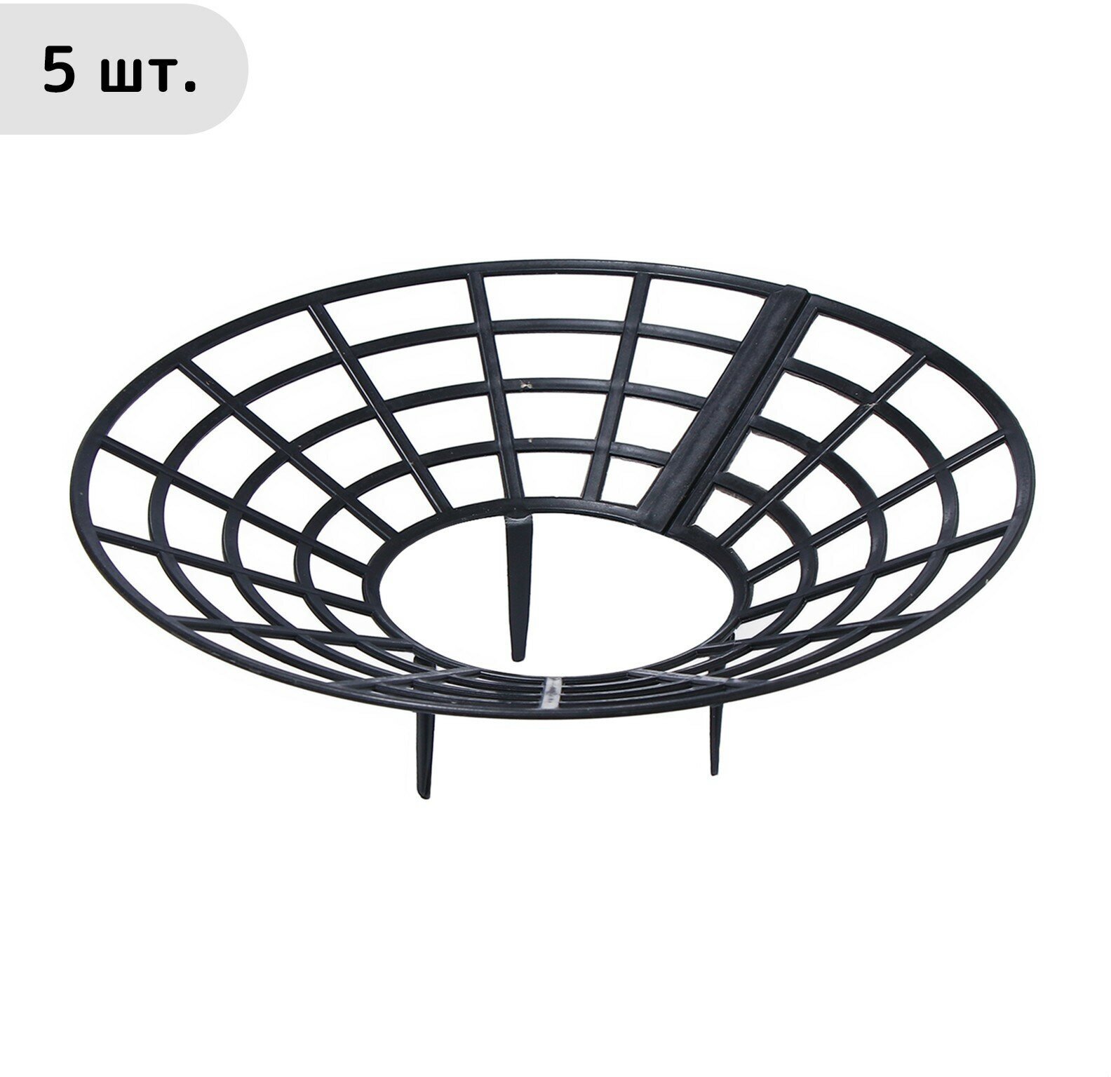 фото Кустодержатель для клубники, d = 25.5 см, пластик, набор 5 шт, чёрный