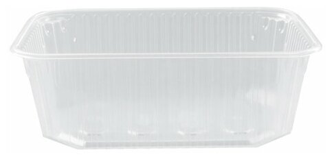 Одноразовый контейнер 1000 мл, комплект 100 шт., без крышки, 186×132 мм, прозрачные, ПП, юпласт - фотография № 7