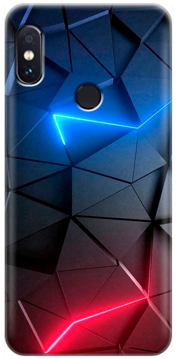 Ультратонкий силиконовый чехол-накладка для Xiaomi Redmi Note 5 / Note 5 Pro с принтом "Графитовые грани"