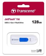 128GB USB 3.0 Флеш-накопитель TRANSCEND JetFlash 790 белый (TS128GJF790W)