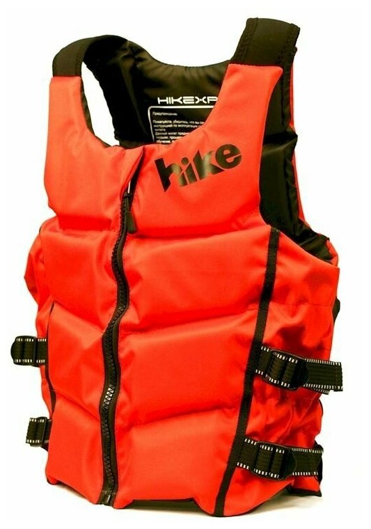 Спасательный жилет hikeXp Standart, красный, S для рыбалки и воды на SUP борде страховочный