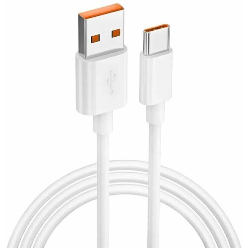 Кабель для смартфона Xiaomi USB - Type-C, 6A, длина 1 м, цвет белый, 1 шт кабель maxvi usb usb type c mc 02f 1 м 1 шт белый