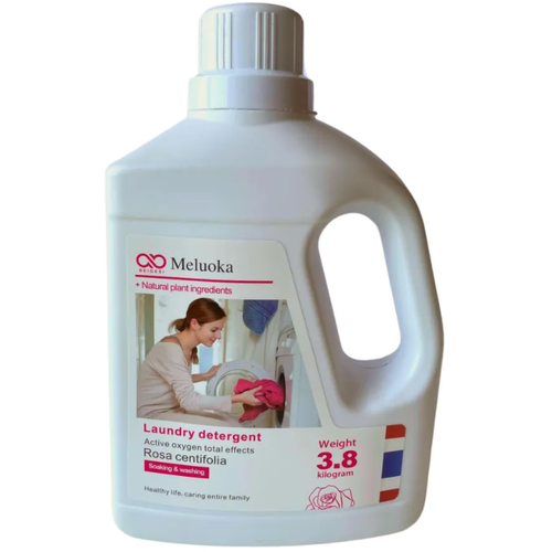 Meluoka Active Oxygen Soft Soaking  & Washing Rosa Centifolia Гель для стирки на натуральных ингредиентах Роза 3 л на 120 стирок