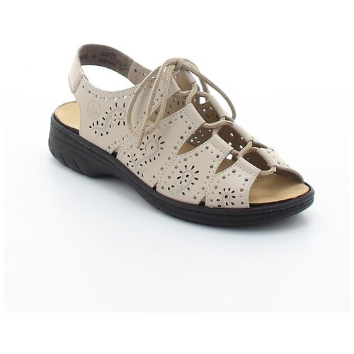 фото Босоножки rieker женские летние, размер 39, цвет бежевый, артикул 64515-60